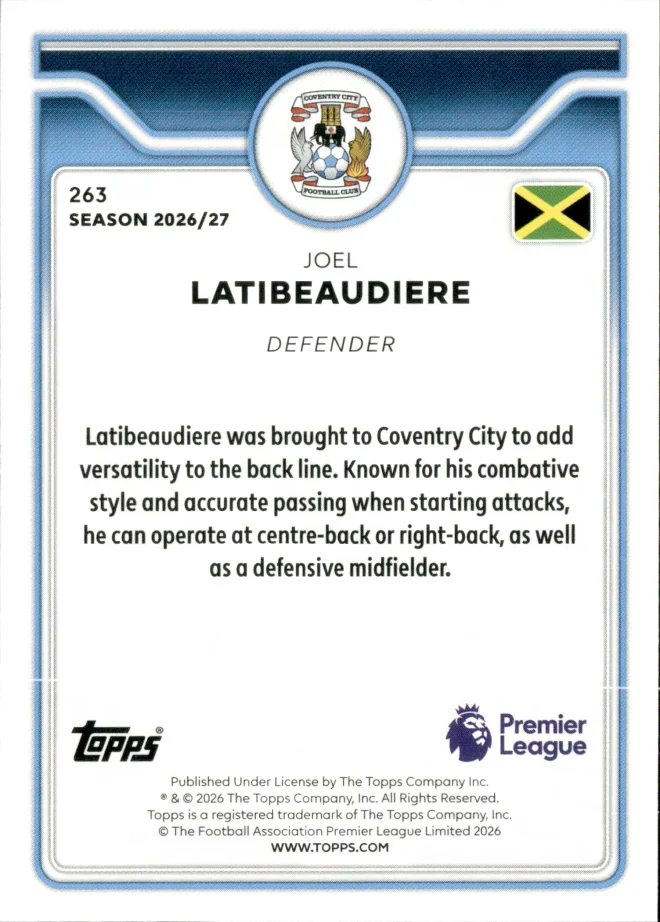 Joel Latibeaudiere card back