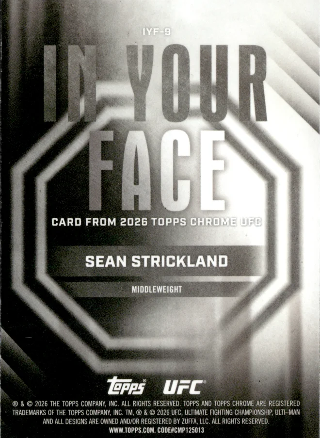 Sean Strickland card back