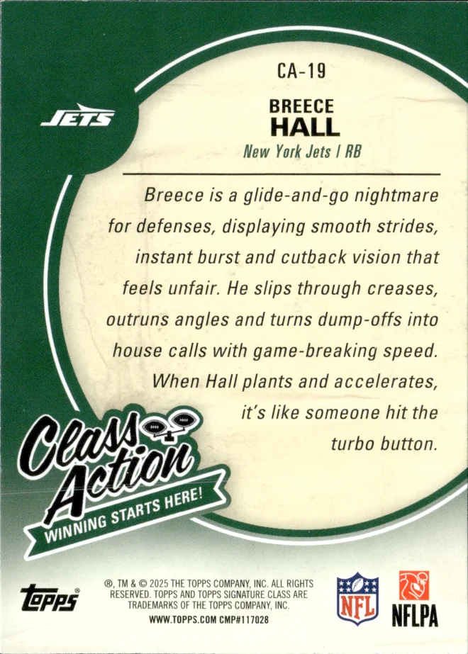 Breece Hall card back