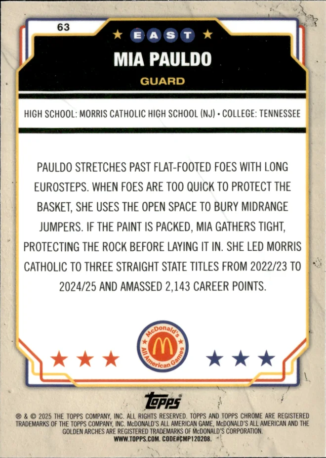 Mia Pauldo card back