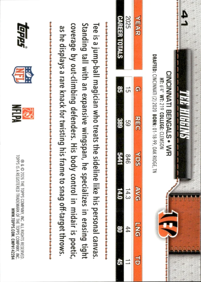 Tee Higgins card back