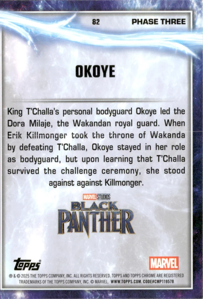 Okoye card back