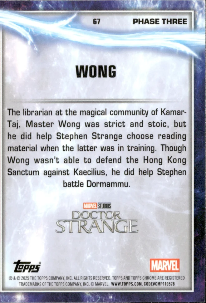 Wong card back
