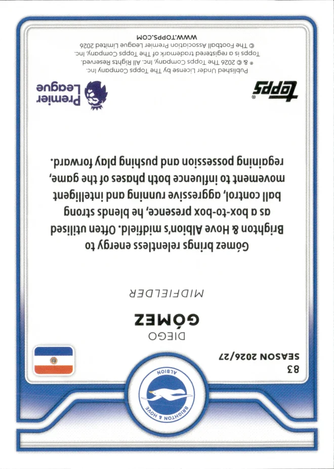 Diego Gómez card back