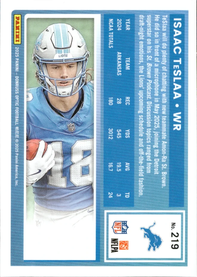Isaac TeSlaa card back