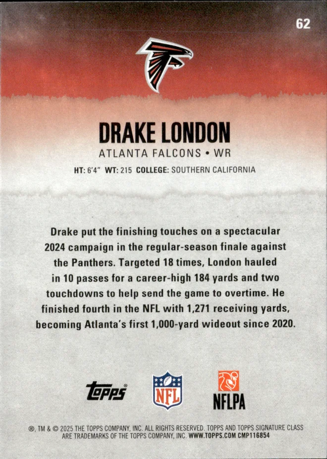 Drake London card back