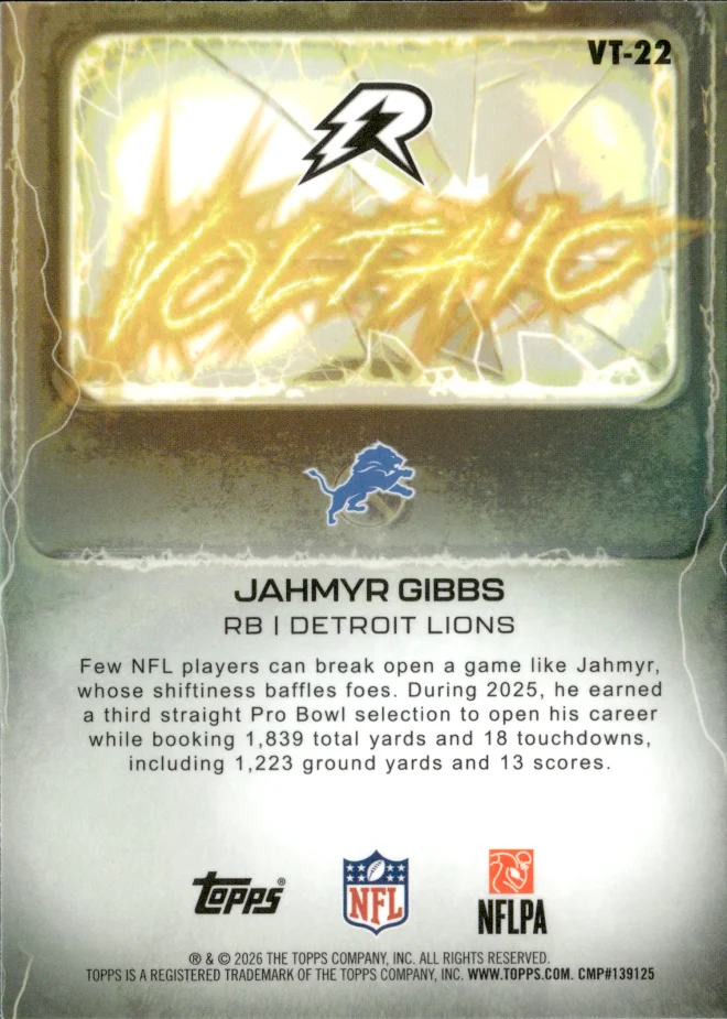 Jahmyr Gibbs card back