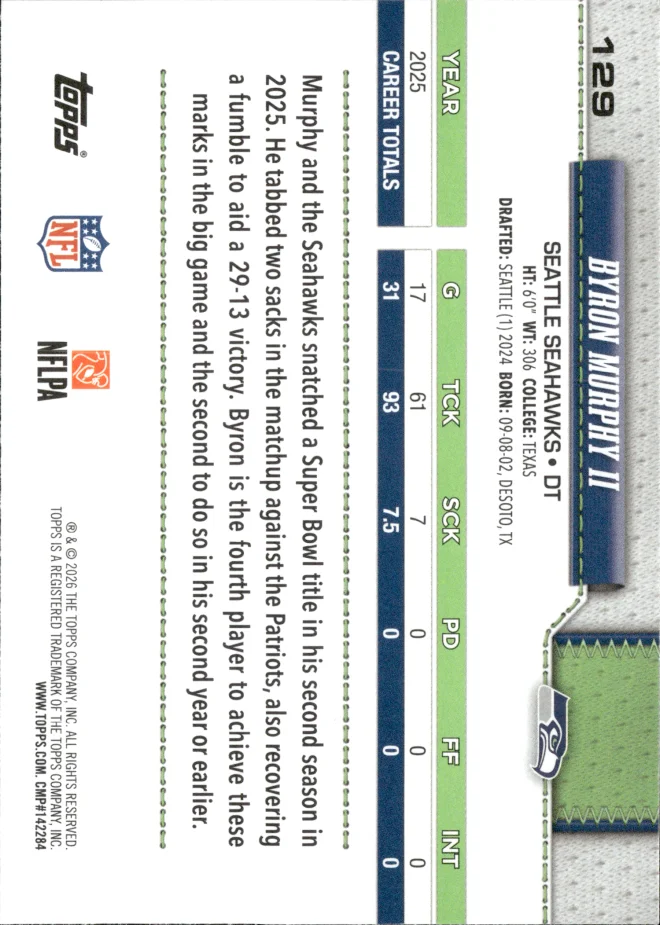 Byron Murphy II card back