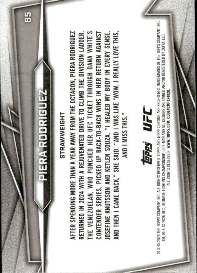 Piera Rodriguez card back