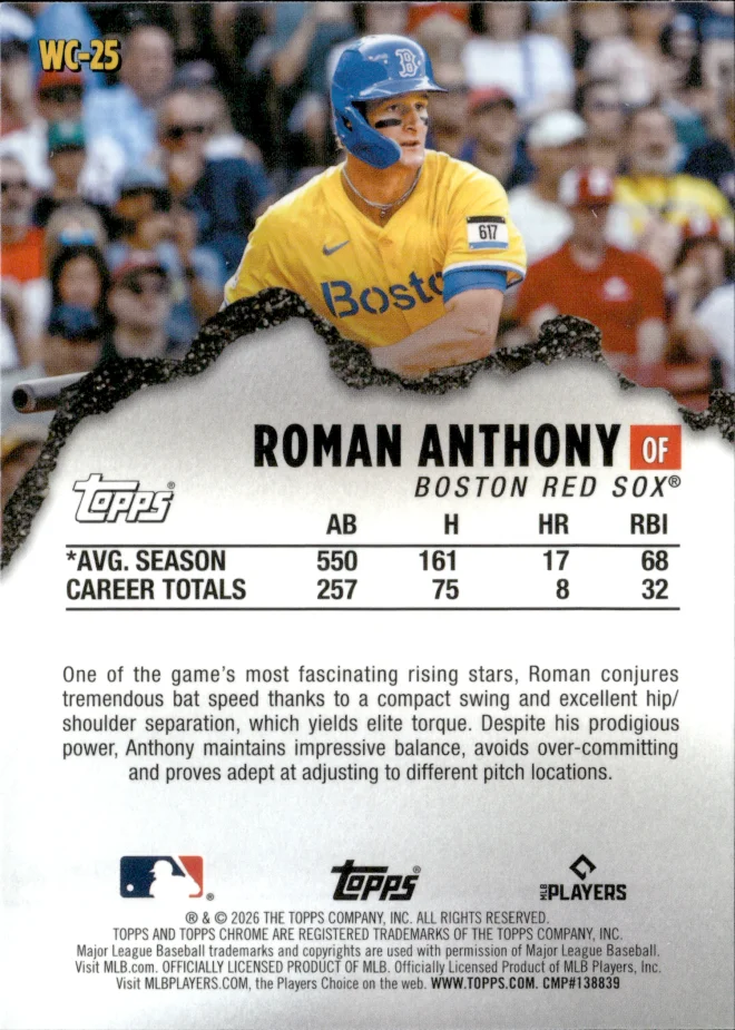 Roman Anthony card back