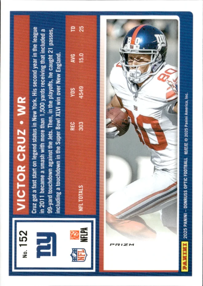 Victor Cruz card back