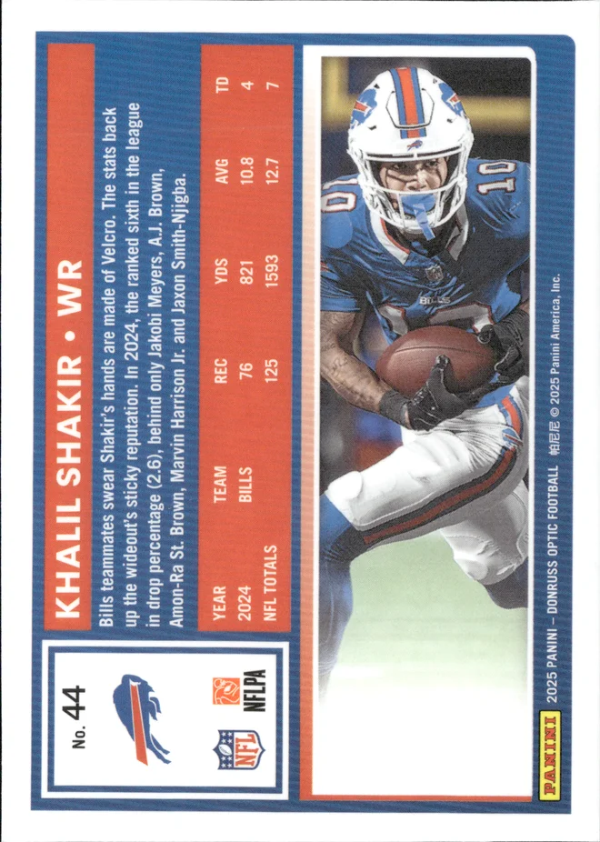 Khalil Shakir card back