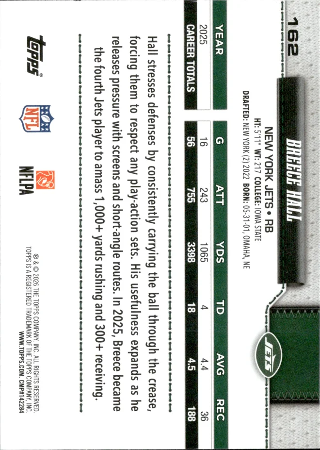 Breece Hall card back