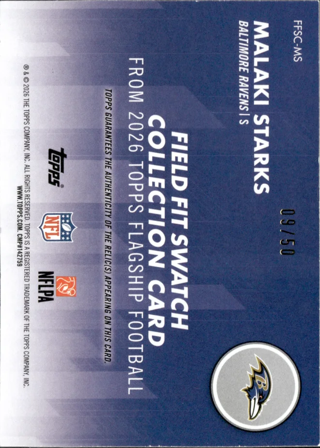 Malaki Starks card back