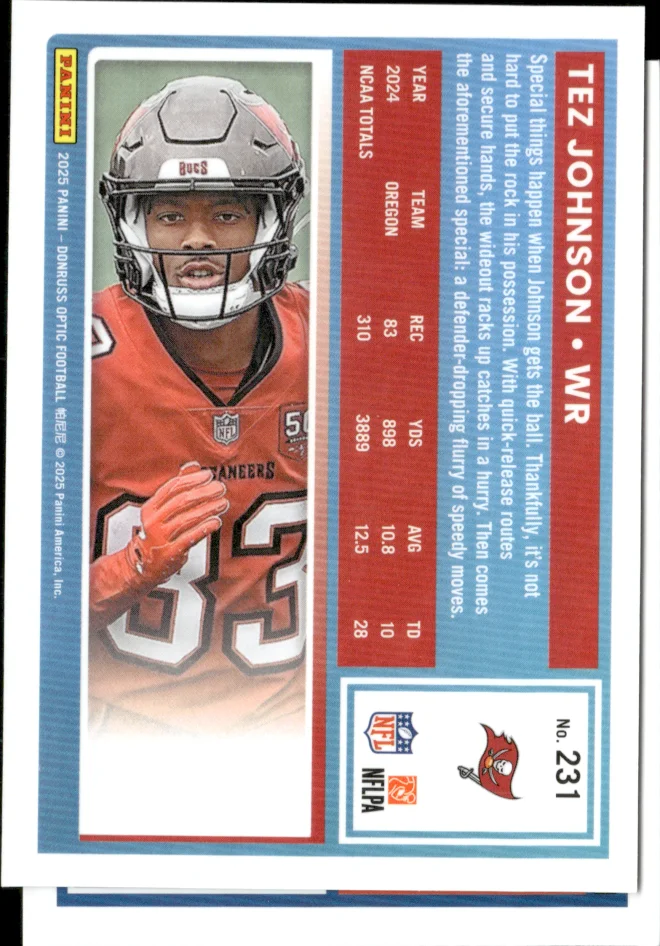 Josh Allen card back