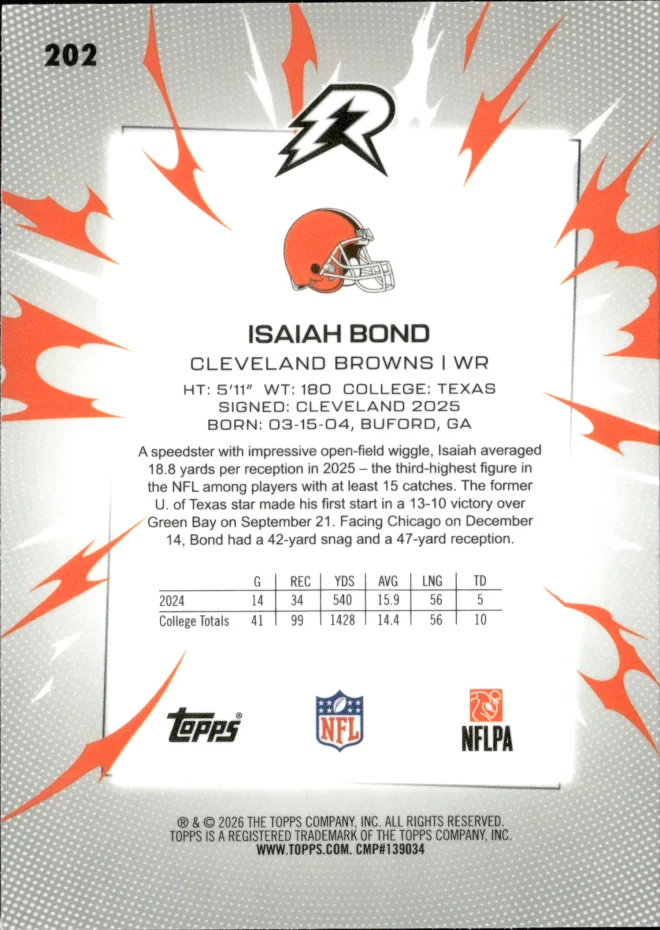 Isaiah Bond card back