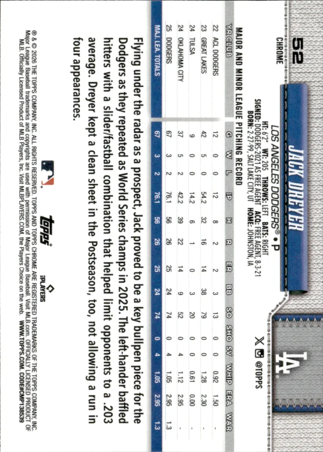 Jack Dreyer card back