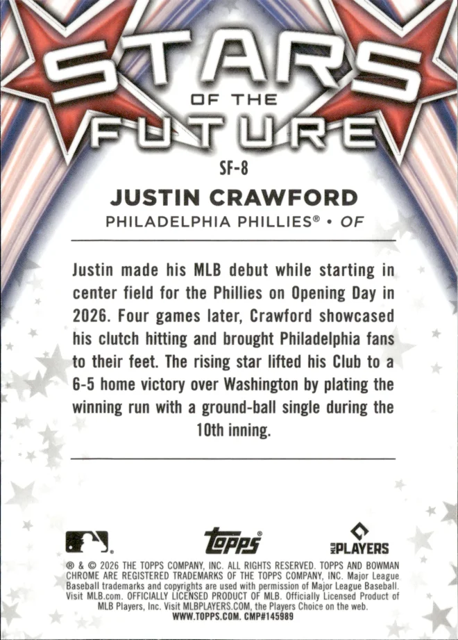 Justin Crawford card back