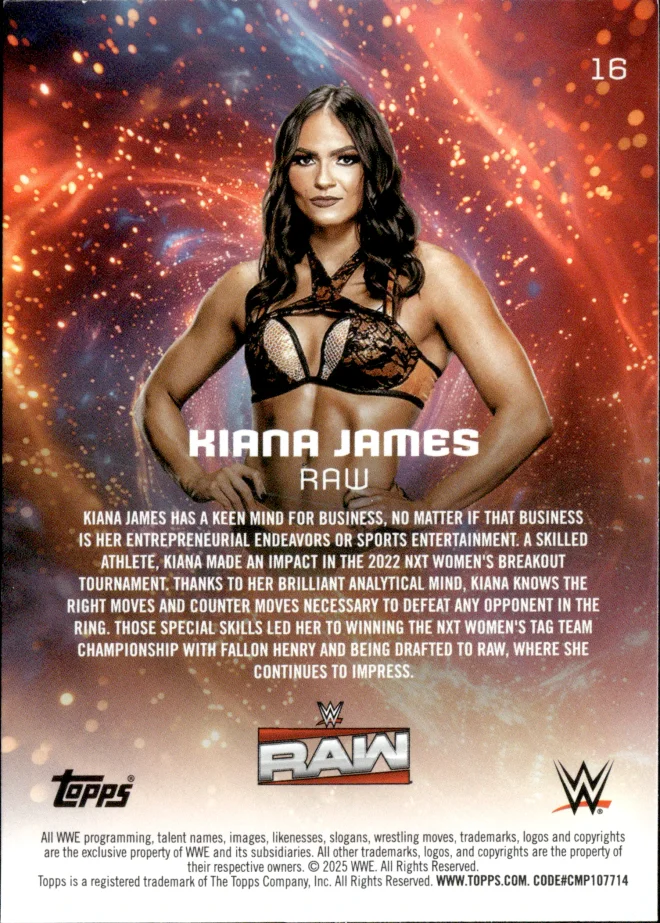 Kiana James card back