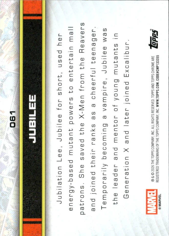 Jubilee card back