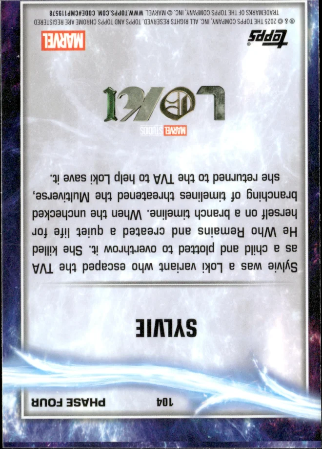 Sylvie card back
