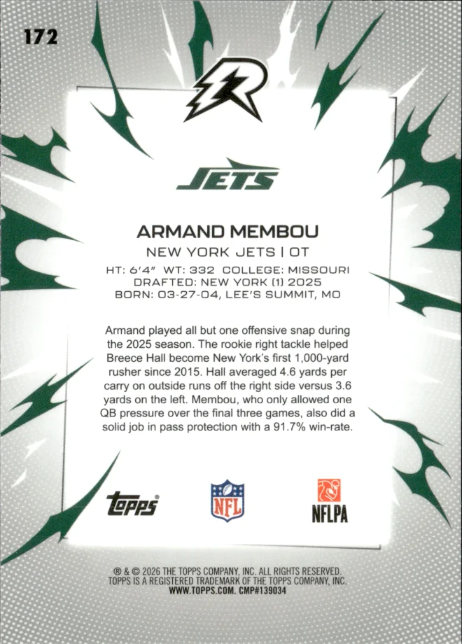 Armand Membou card back