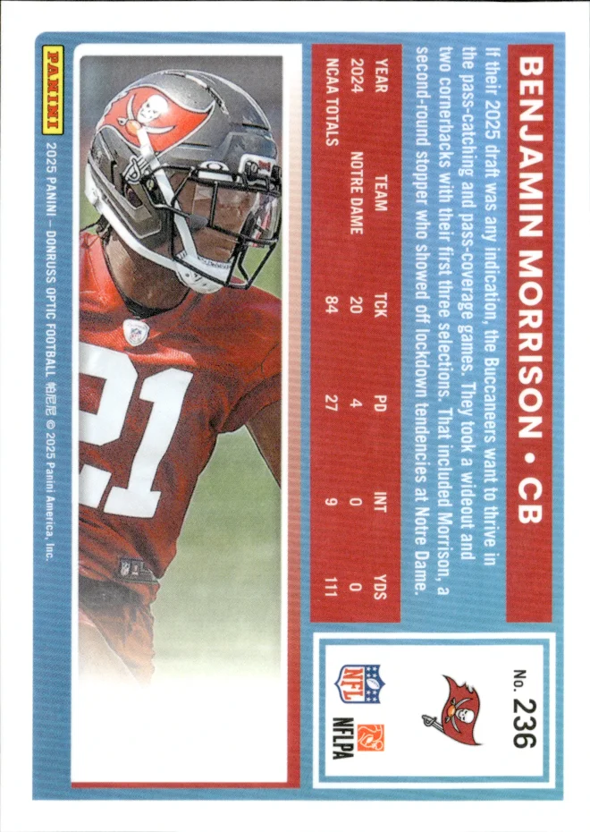 Benjamin Morrison card back