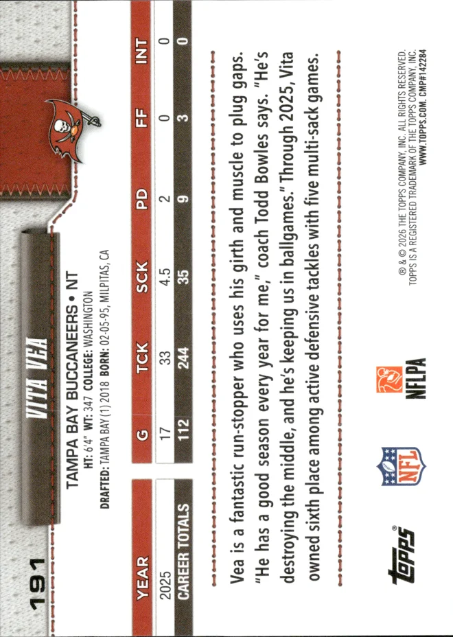 Vita Vea card back