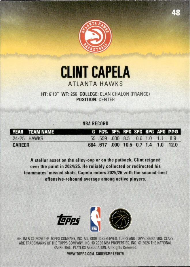 Clint Capela card back