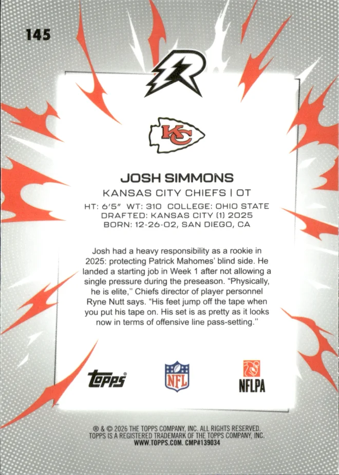 Josh Simmons card back