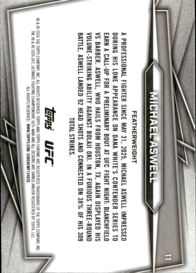 Michael Aswell card back