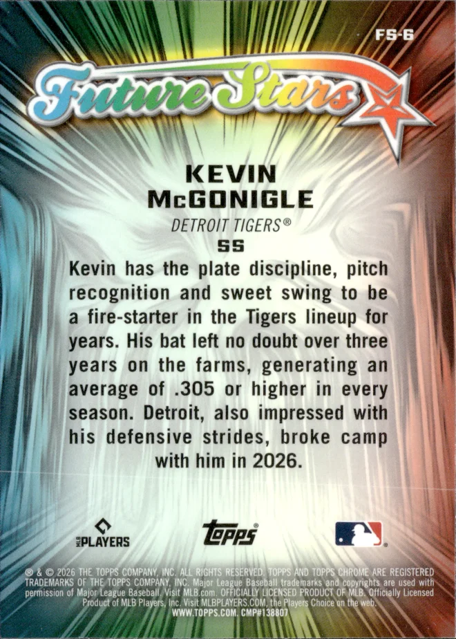 Kevin McGonigle card back