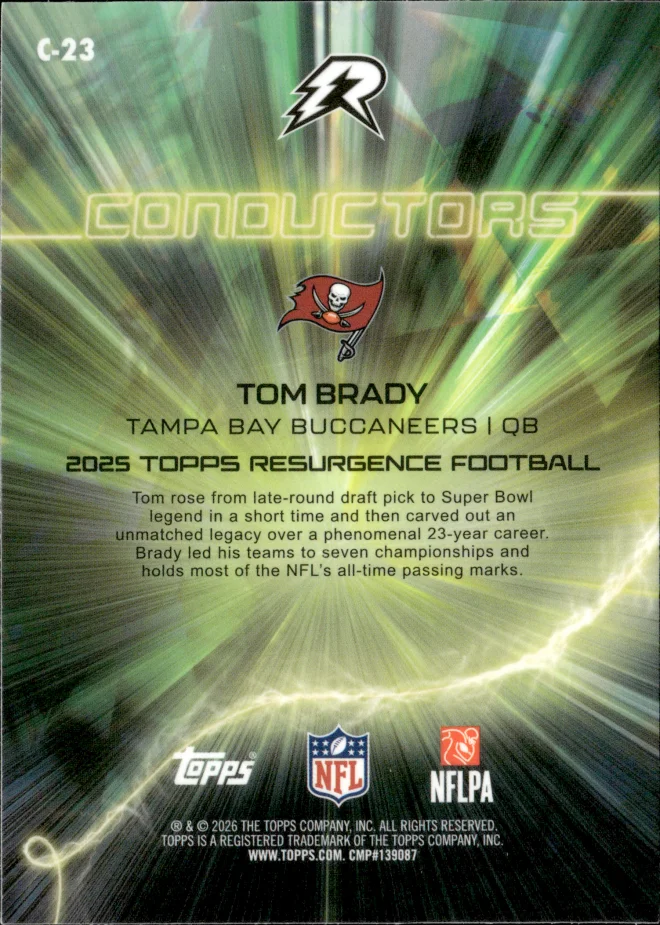 Tom Brady card back