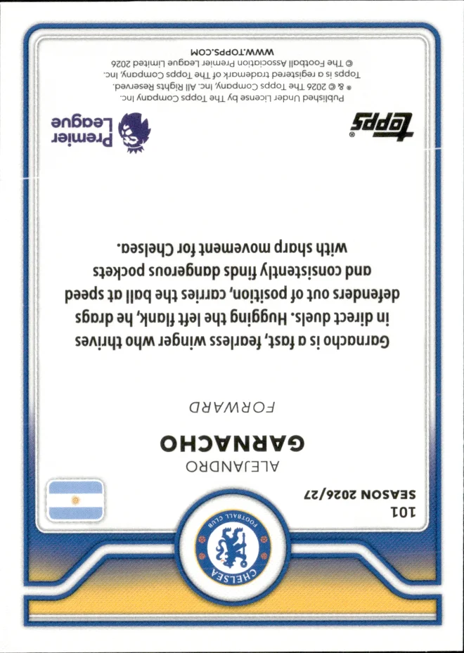 Alejandro Garnacho card back