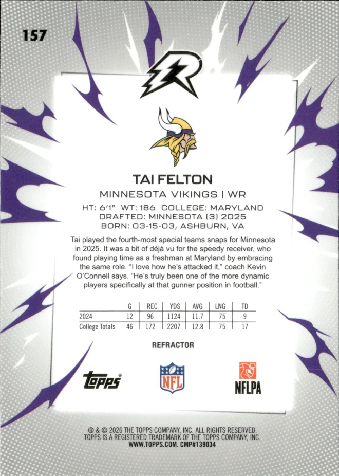 Tai Felton card back