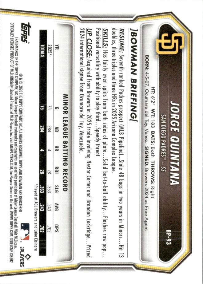 Jorge Quintana card back