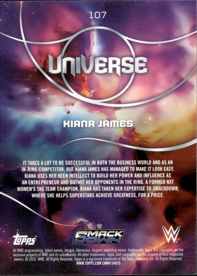 Kiana James card back