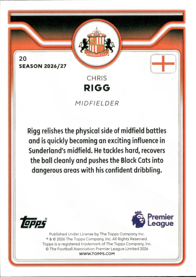 Chris Rigg card back