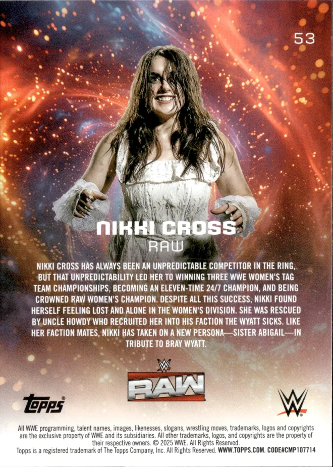 Nikki Cross card back