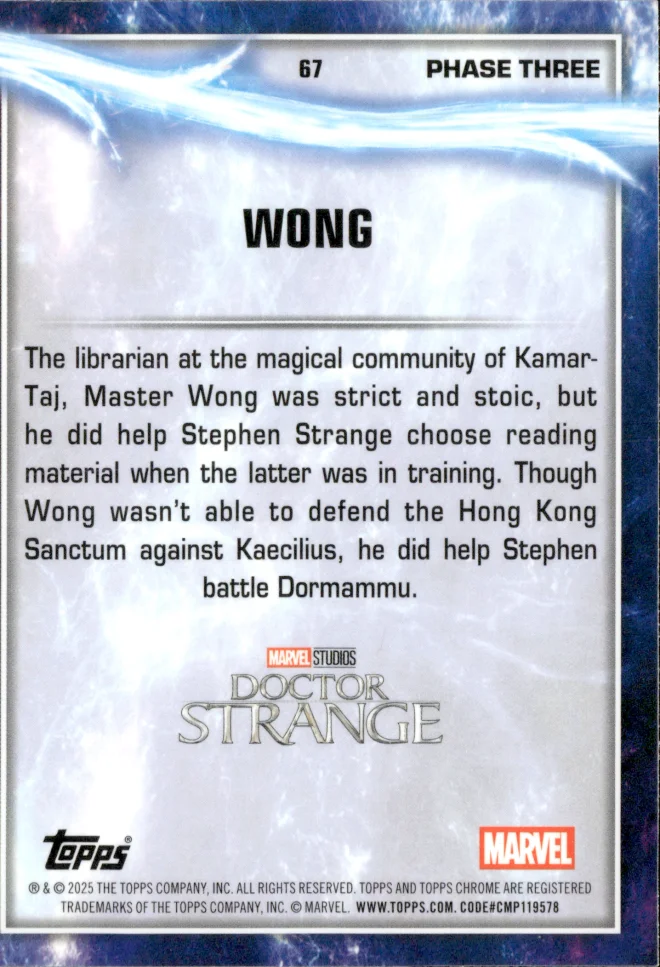 Wong card back