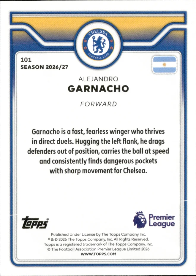 Alejandro Garnacho card back