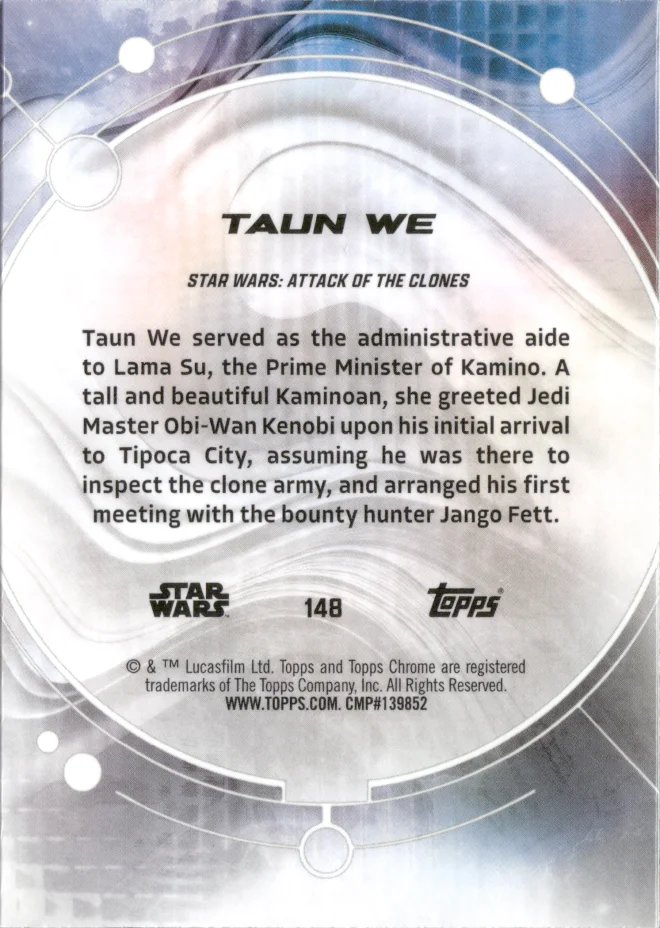 Taun We card back