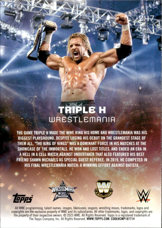 Triple H card back