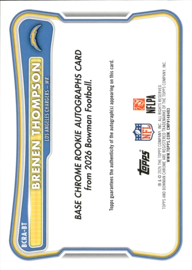 Brenen Thompson card back