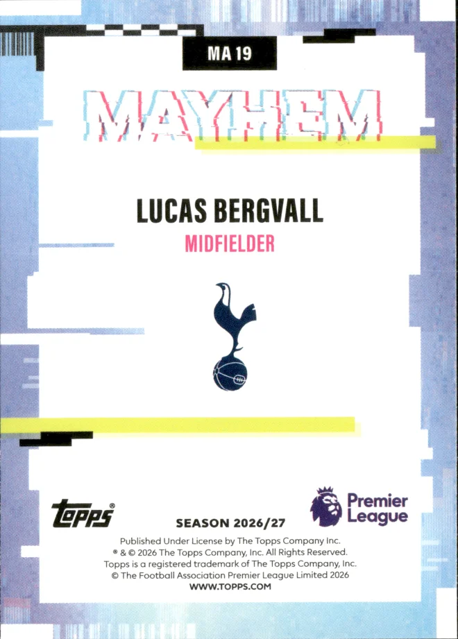 Lucas Bergvall card back
