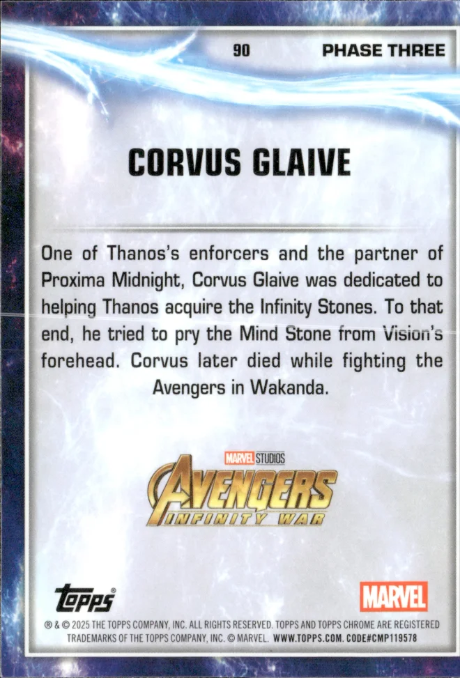 Corvus Glaive card back