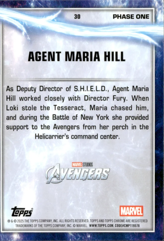 Agent Maria Hill card back