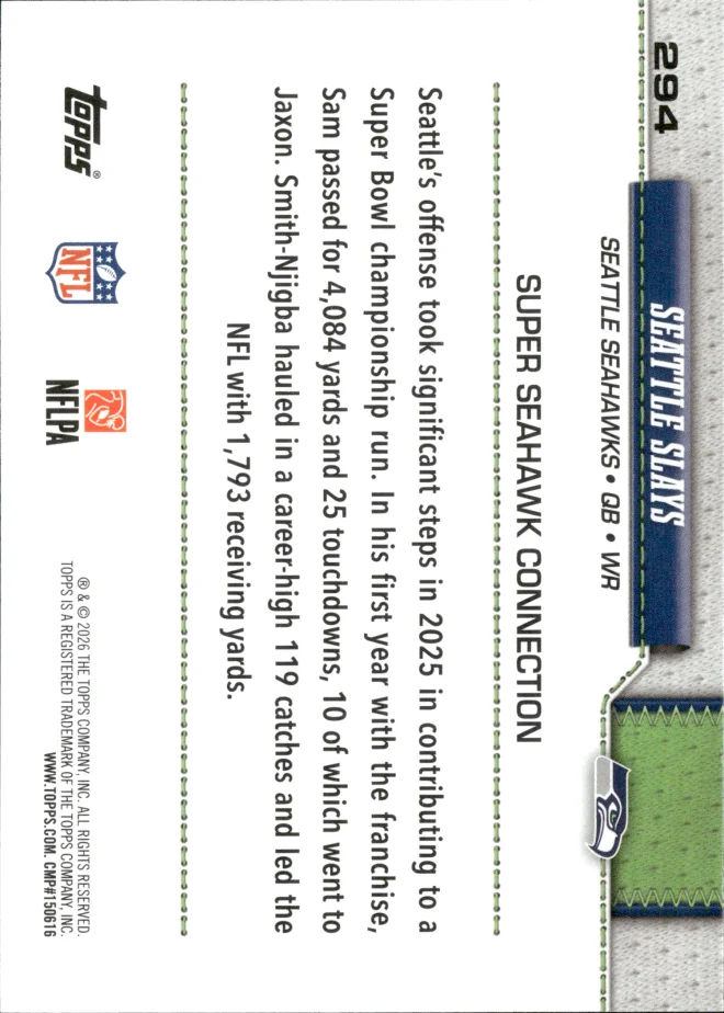 Seattle Slays card back