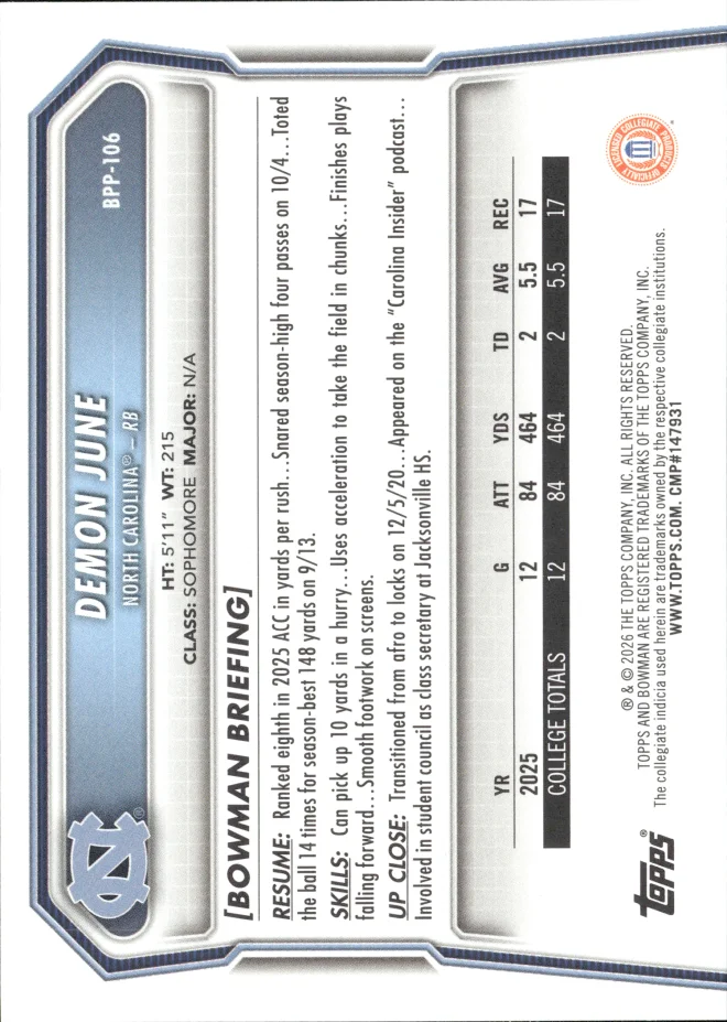 Demon June card back