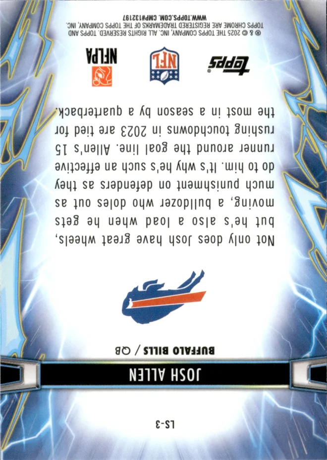 Josh Allen card back